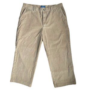 Croft & Barrow Corduroy Pants size 40x29 Beige Tan Khaki